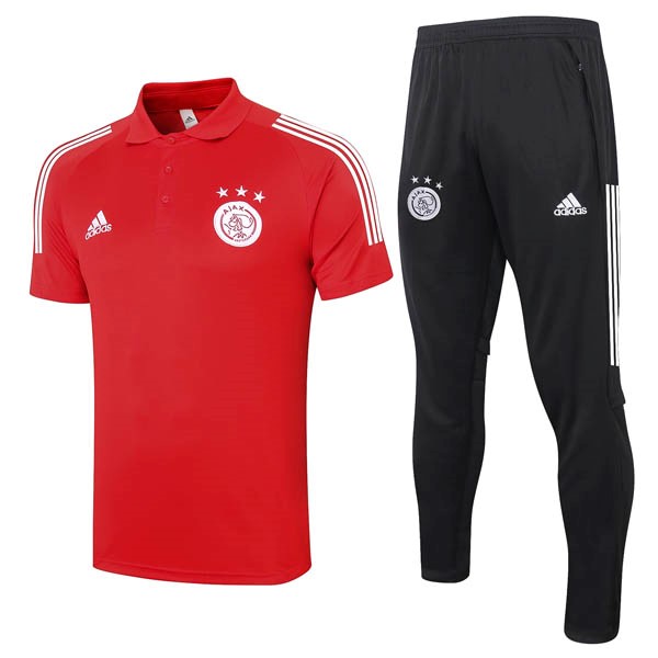 Polo Ajax Conjunto Completo 2020 2021 Rojo Negro